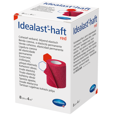 IDEALAST-haft color Binde 8 cmx4 m rot